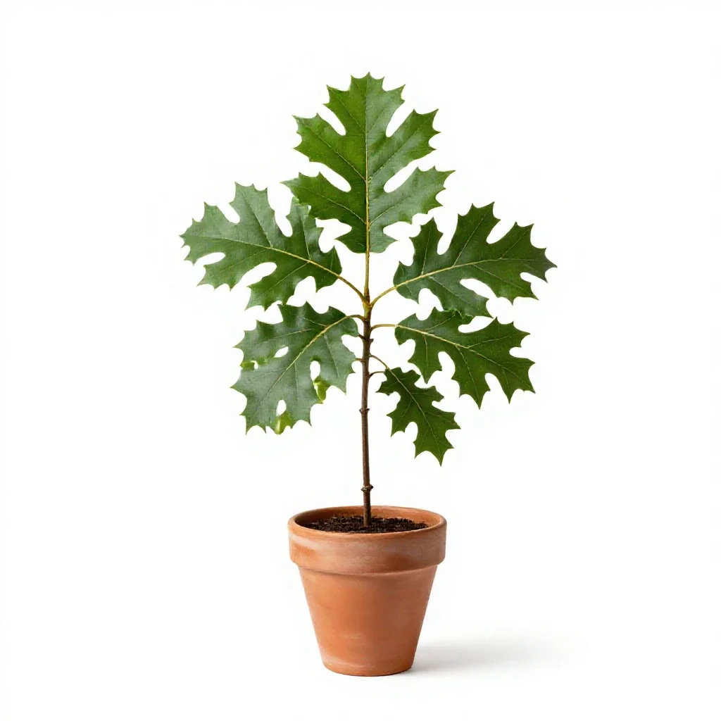Shingle oak isolated on a white background