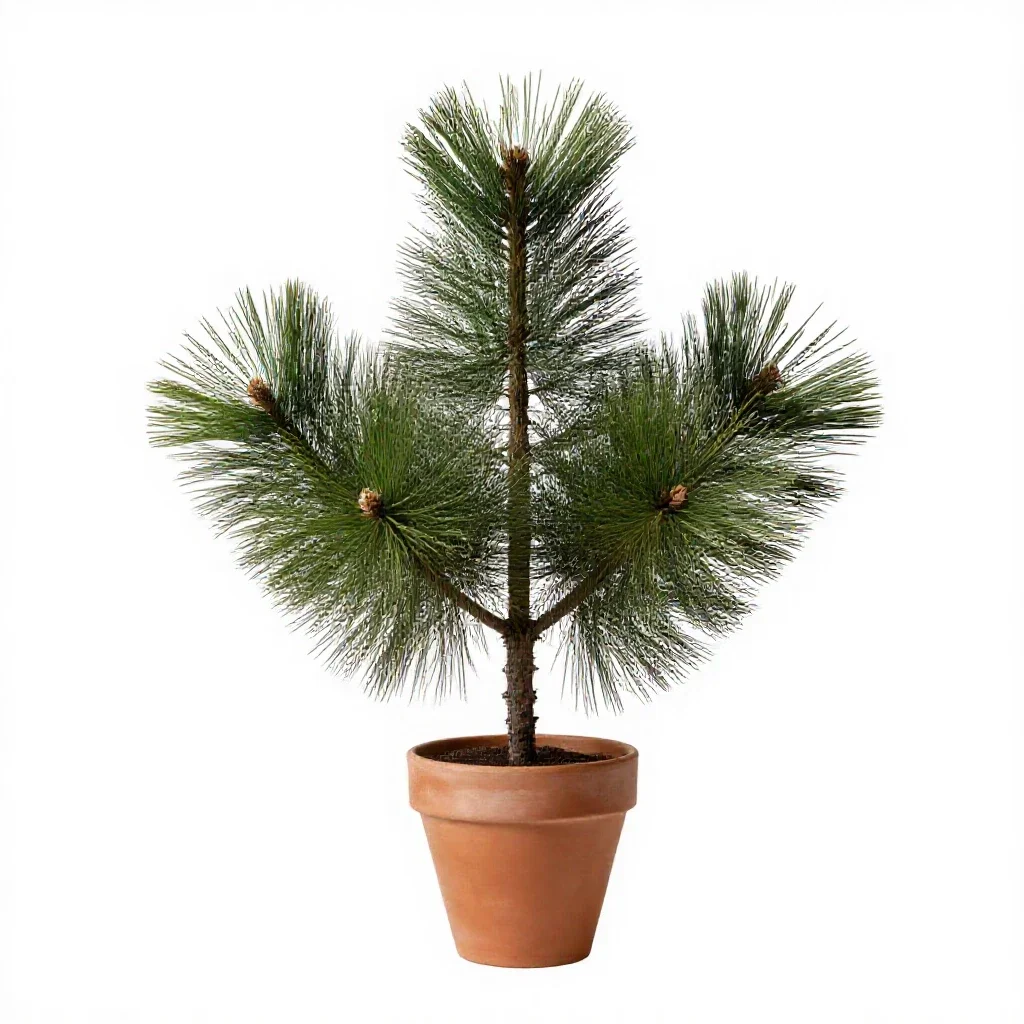 Shore pine isolated on a white background