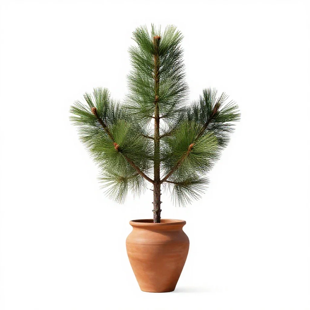 Shortleaf pine isolated on a white background
