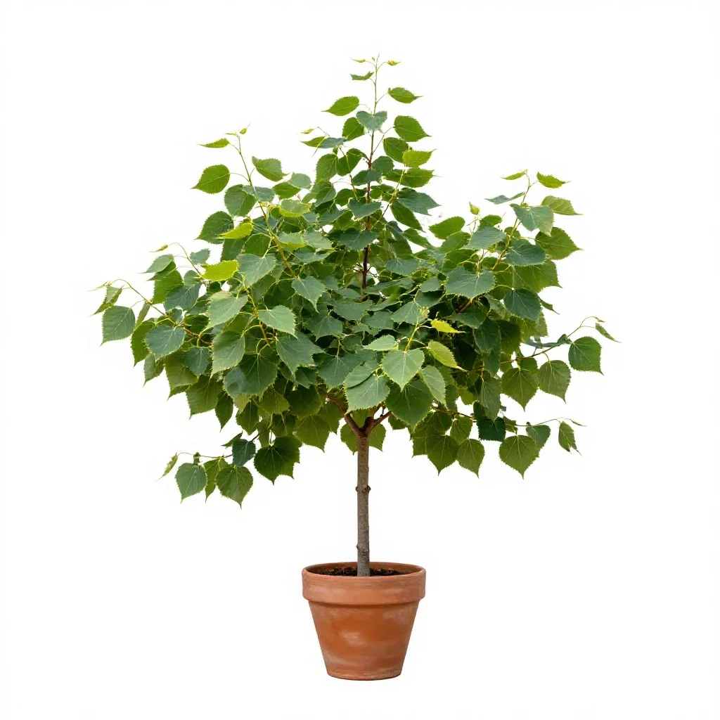 Small-leaved linden isolated on a white background