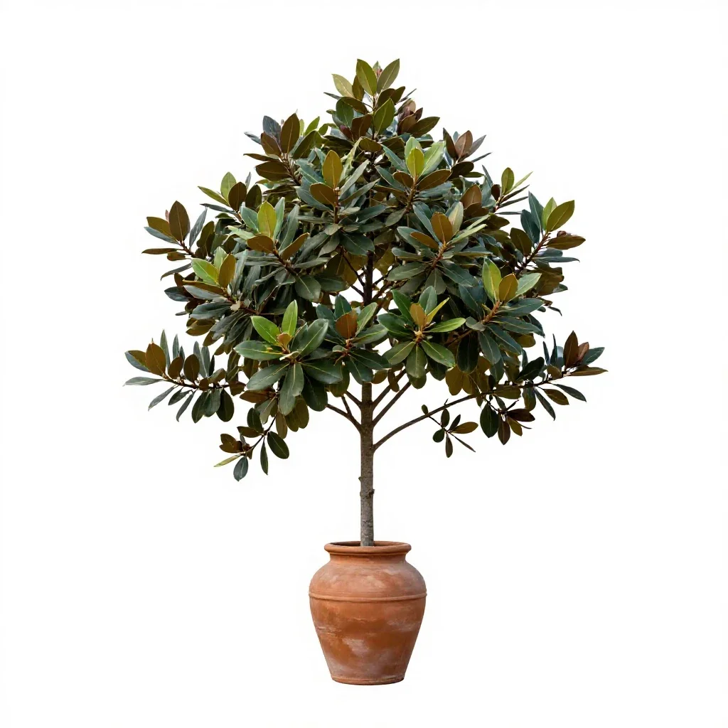 Southern magnolia isolated on a white background