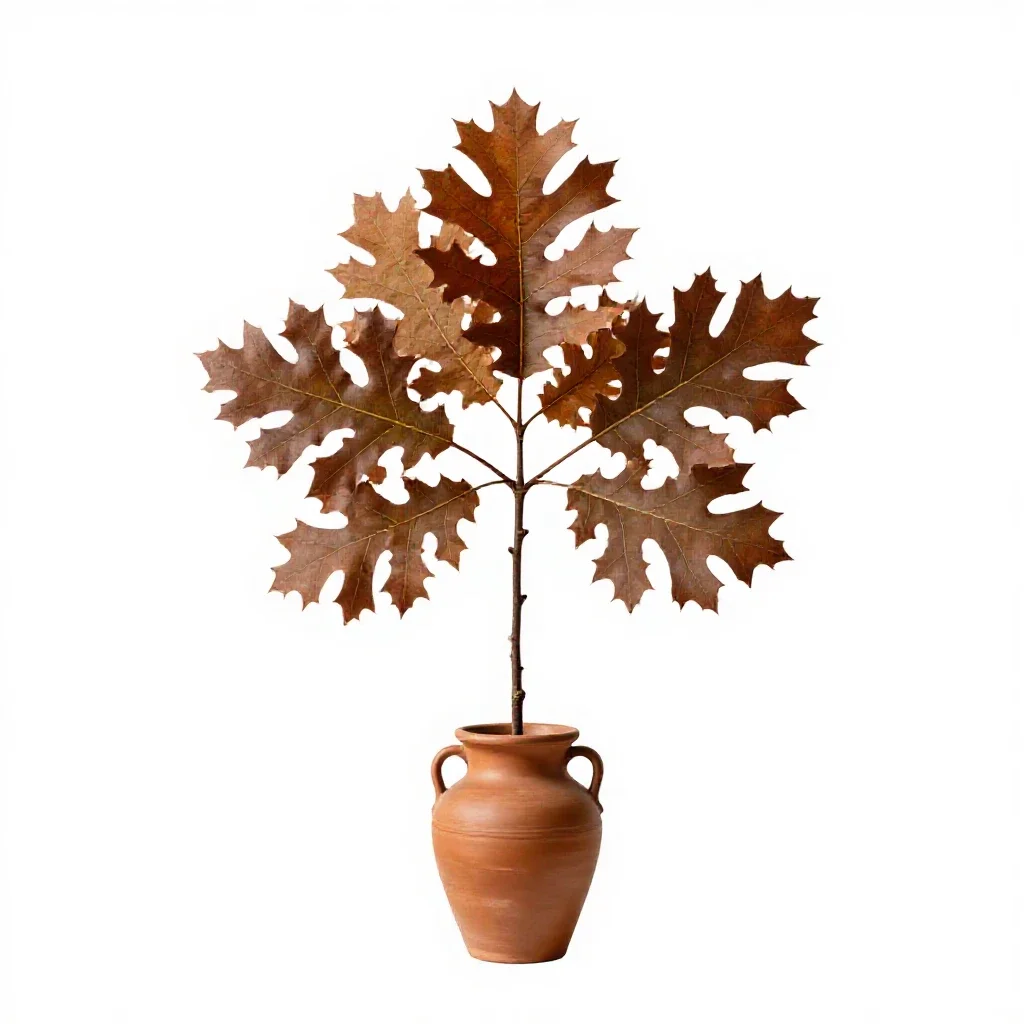 Southern red oak isolated on a white background