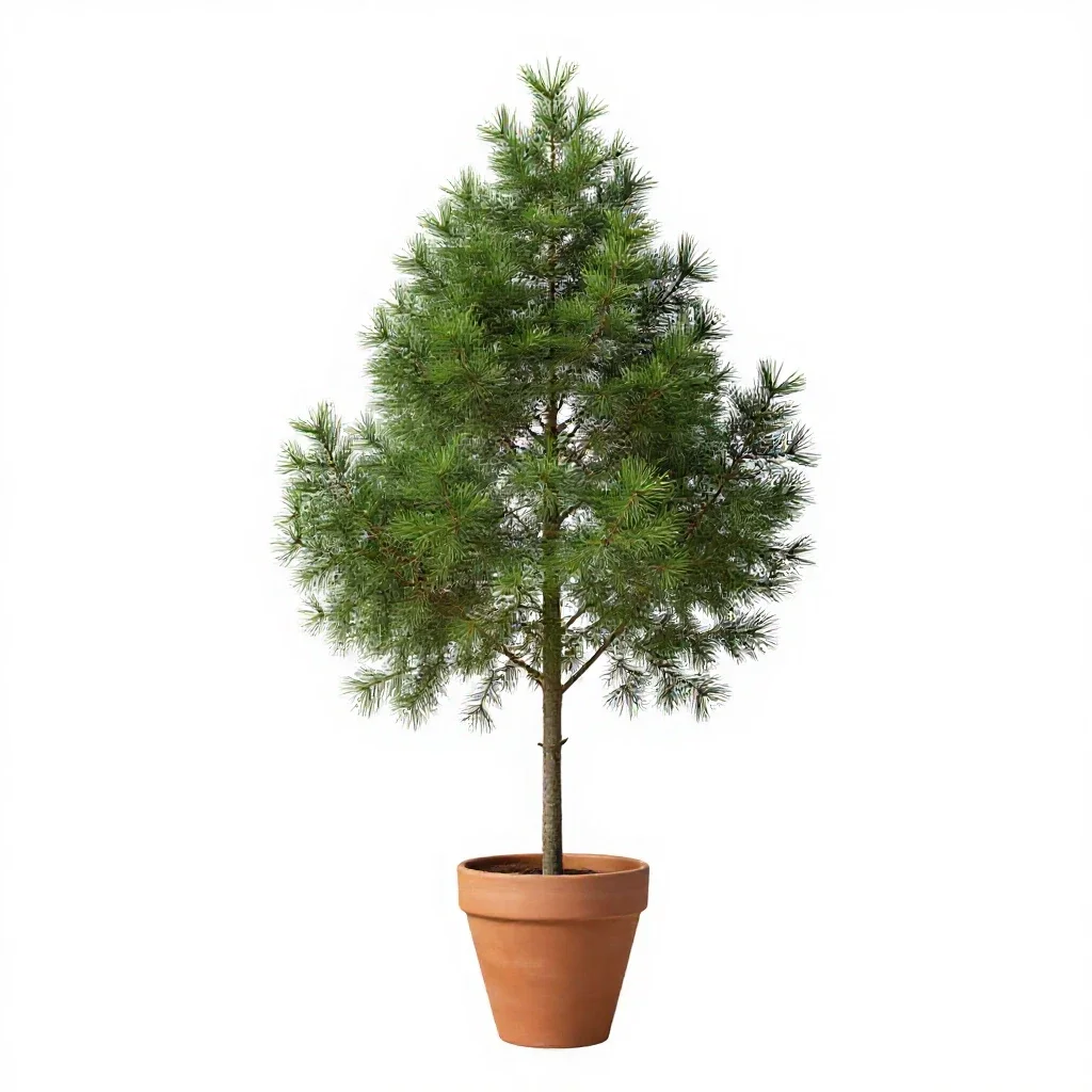 Southern white cedar isolated on a white background