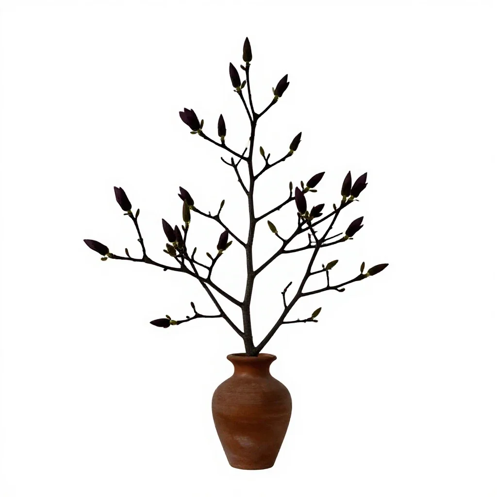 Star magnolia isolated on a white background
