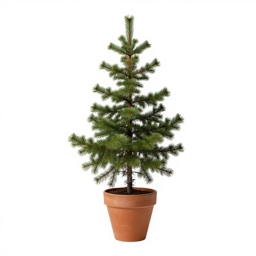 Subalpine larch isolated on a white background
