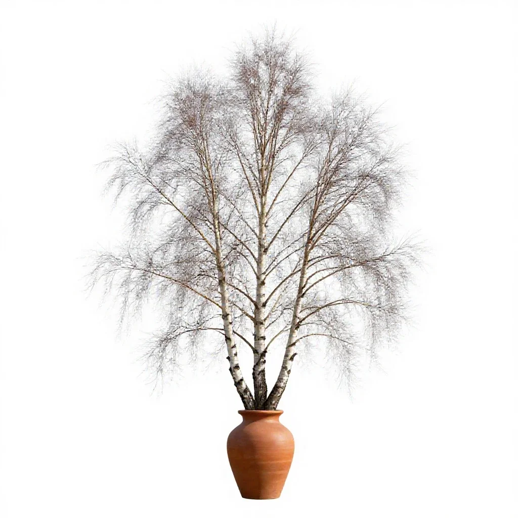 Swamp birch isolated on a white background
