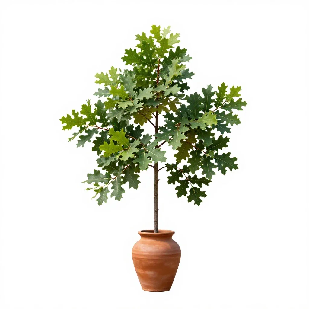 Swamp white oak isolated on a white background