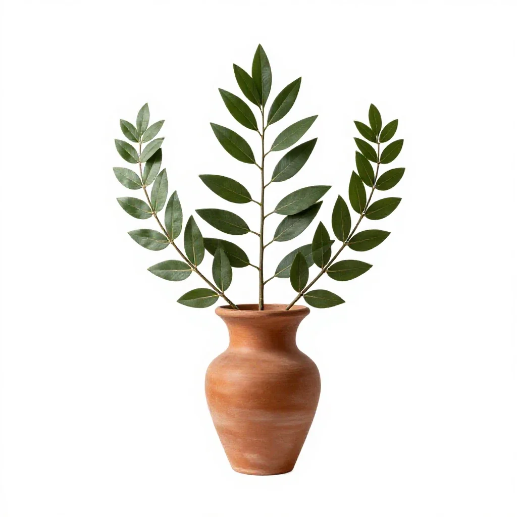 True laurel isolated on a white background