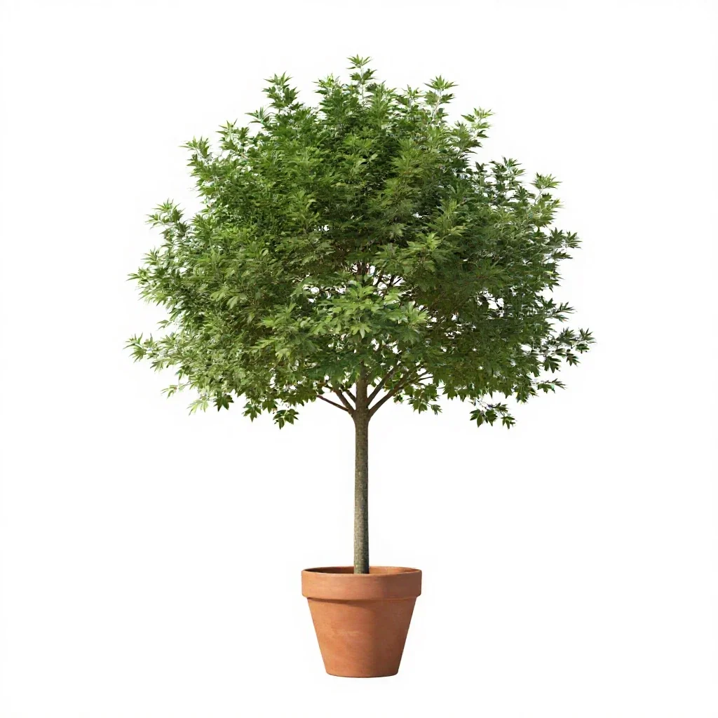 Tulip tree isolated on a white background