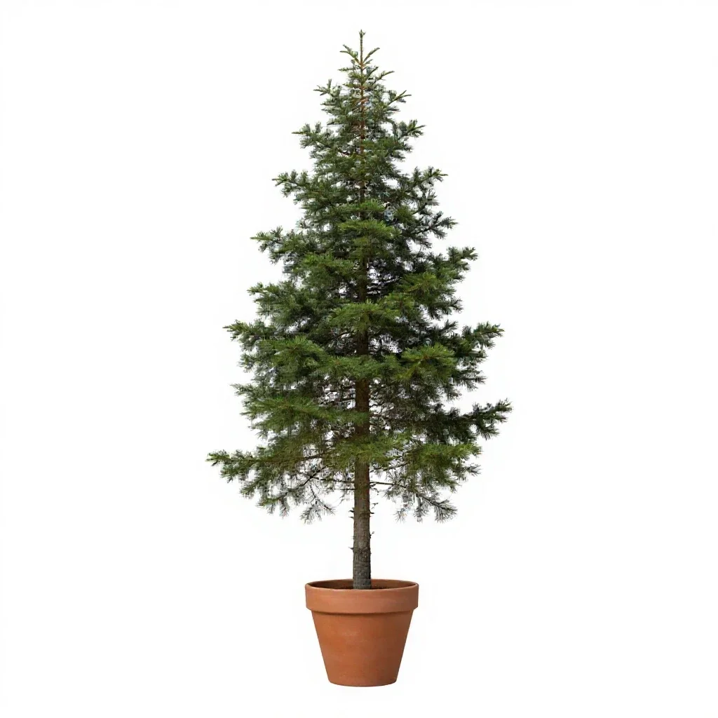 Western hemlock isolated on a white background