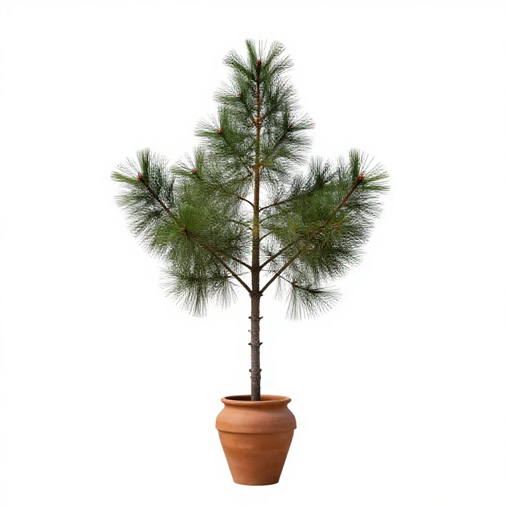 Western larch isolated on a white background