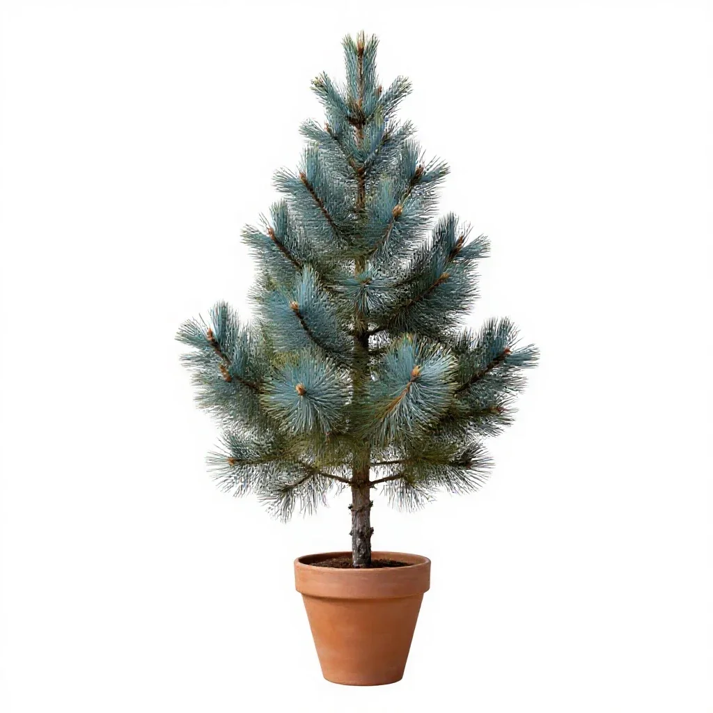 Western white pine isolated on a white background