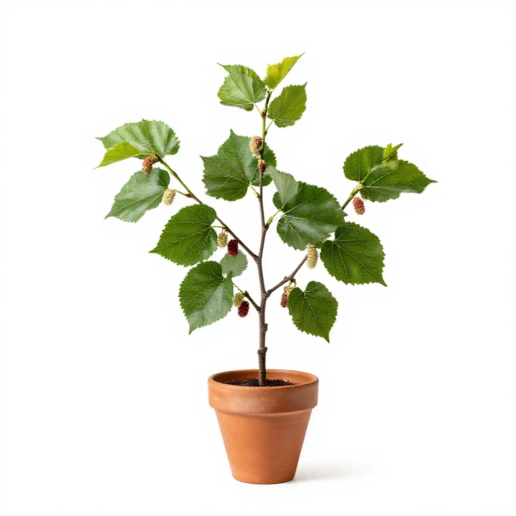 White mulberry isolated on a white background