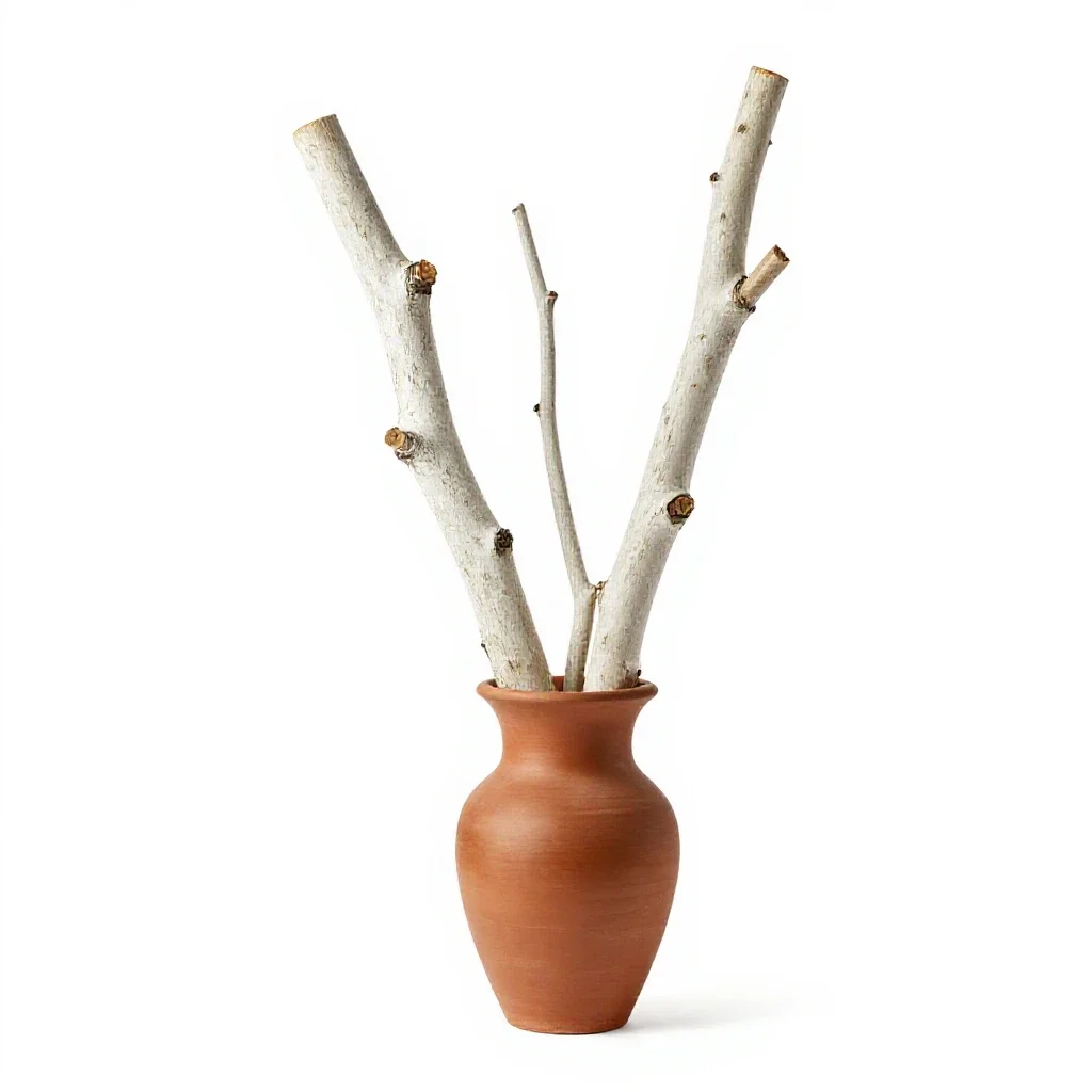 White stringybark isolated on a white background