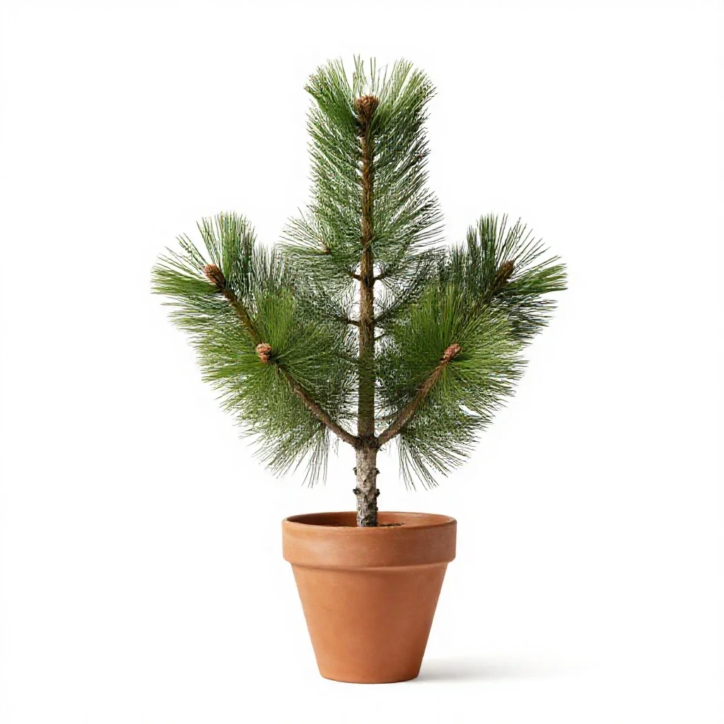 Whitebark pine isolated on a white background