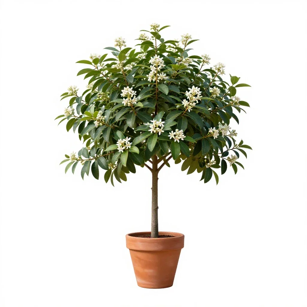 Allspice tree isolated on a white background