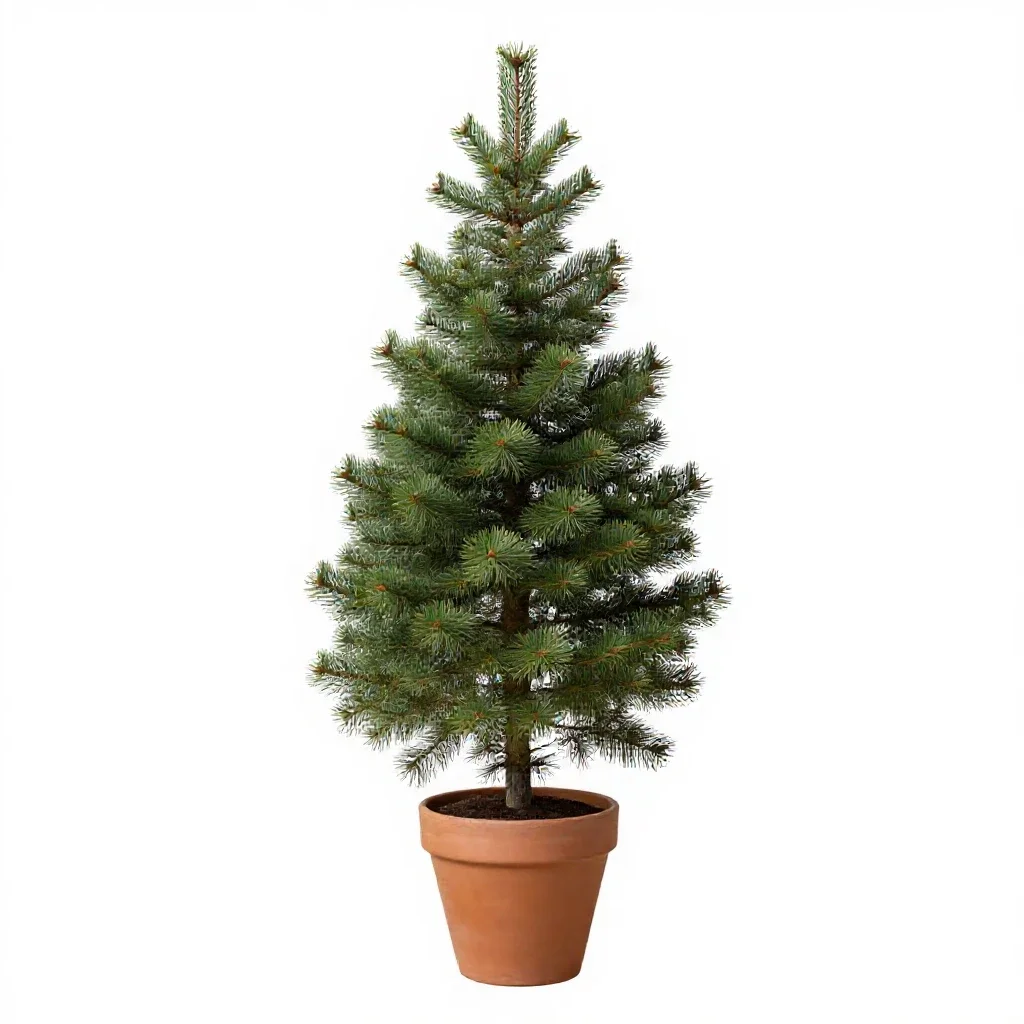 Amabilis fir isolated on a white background