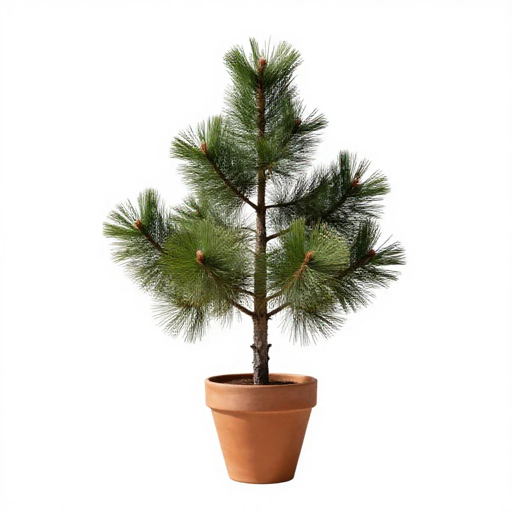 Ancient pine isolated on a white background