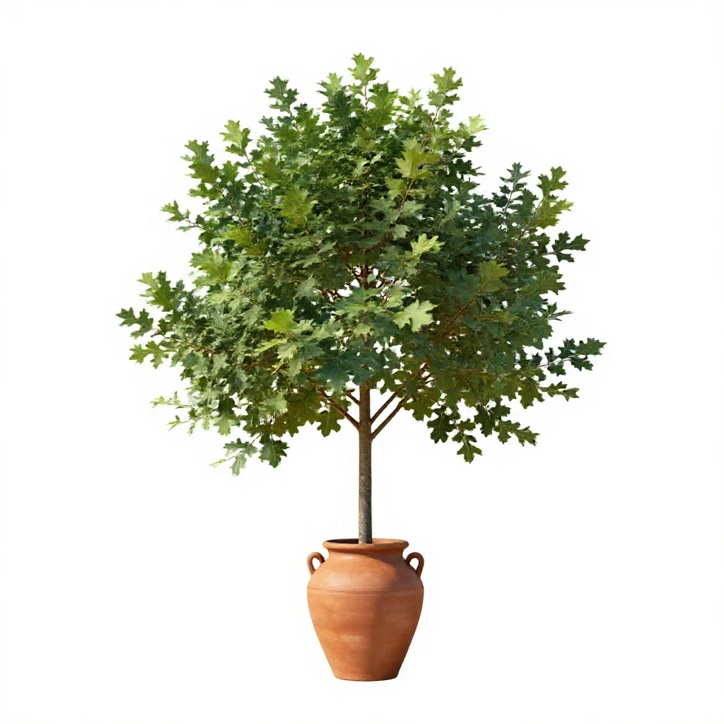 Oak isolated on a white background