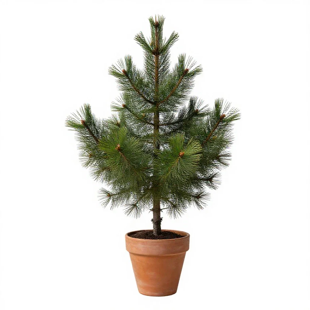Oriental spruce isolated on a white background