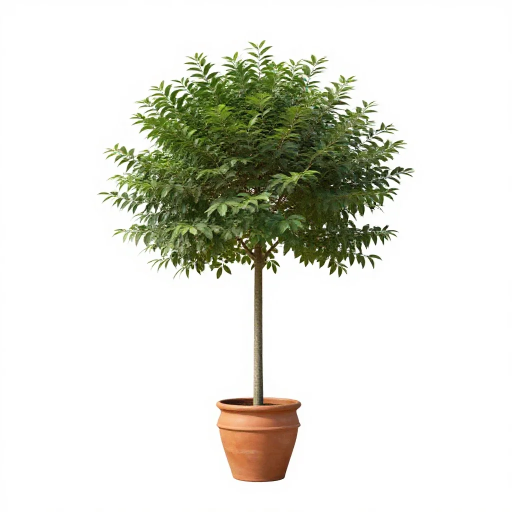 Umbrella tree isolated on a white background