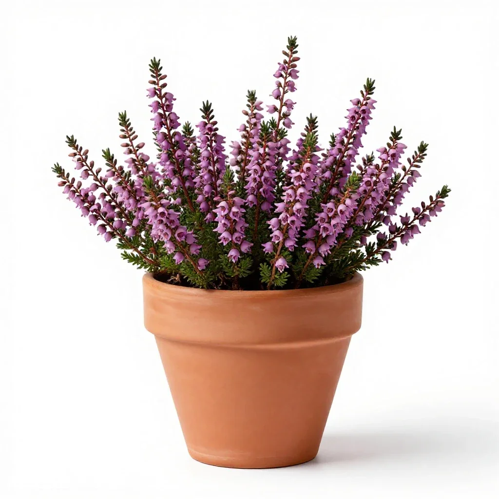 Bell heather isolated on a white background