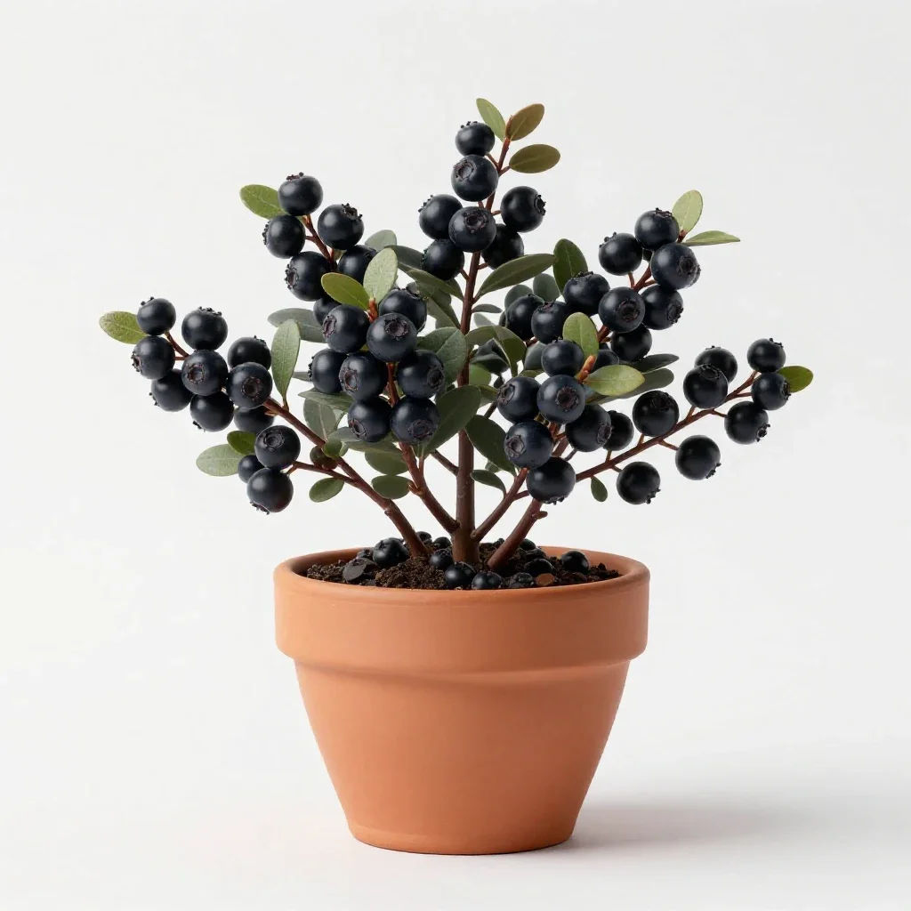Black huckleberry isolated on a white background
