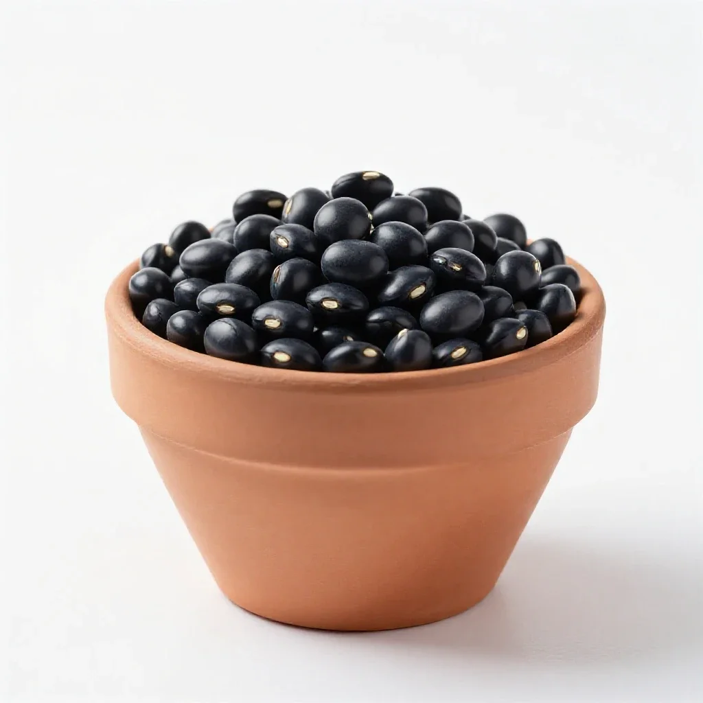 Black pea isolated on a white background