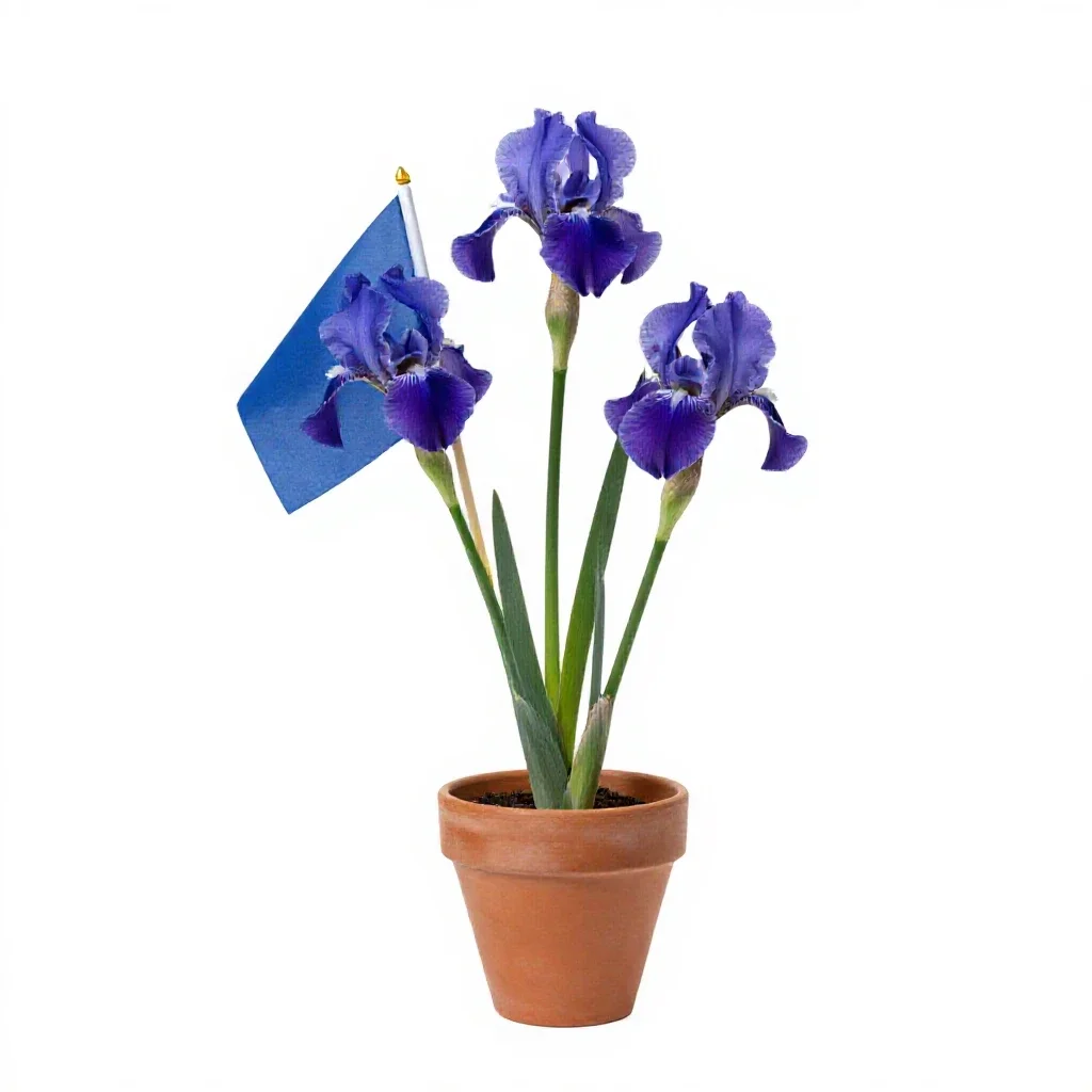 Blue flag isolated on a white background