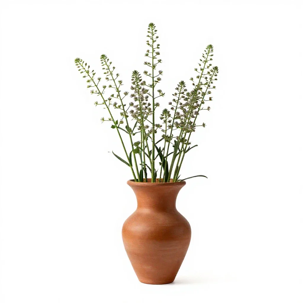Bog asphodel isolated on a white background