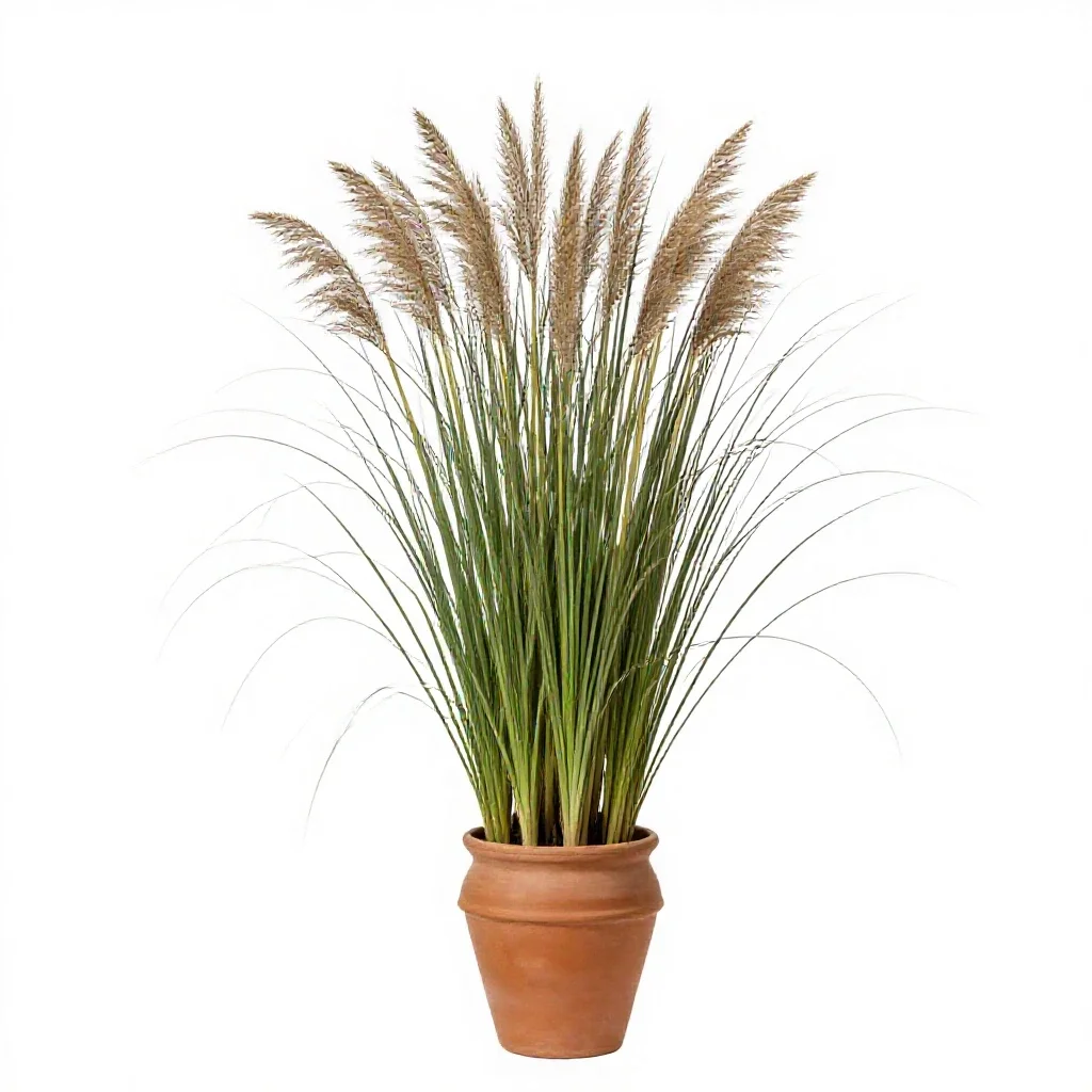 Broom sedge isolated on a white background