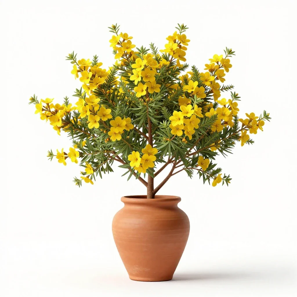 Broom tree isolated on a white background