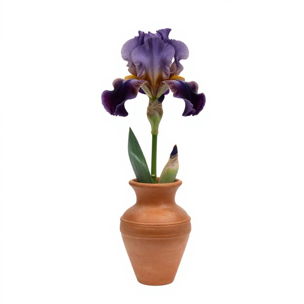 Bulbous iris isolated on a white background