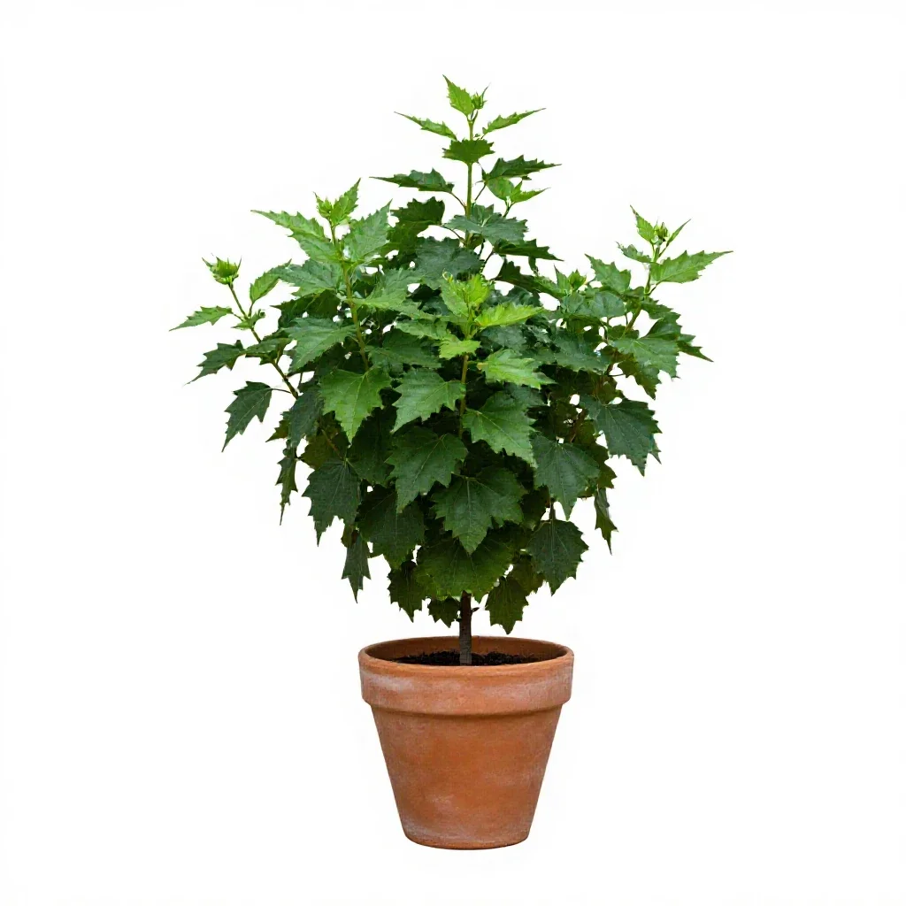 Bush hibiscus isolated on a white background