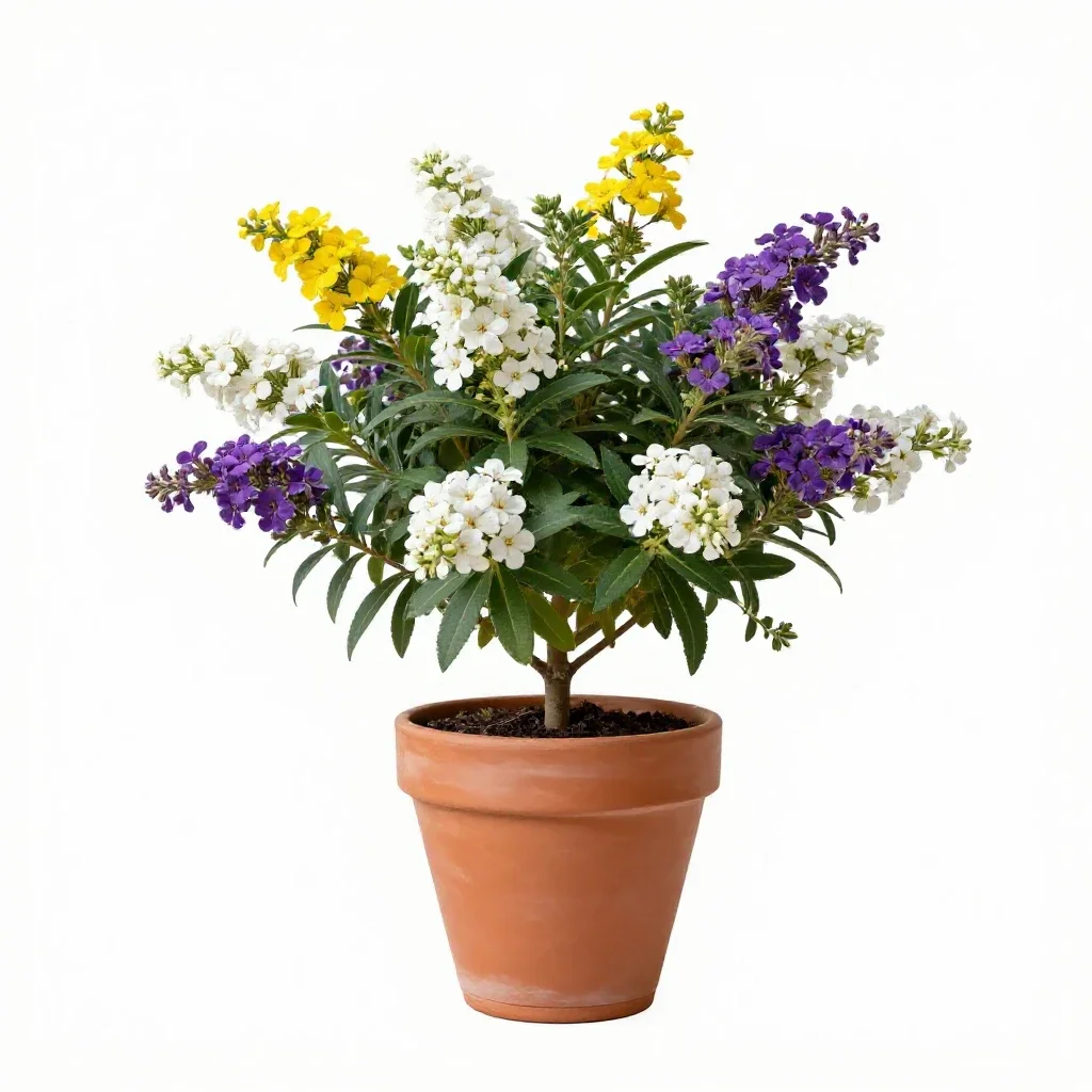Butterfly bush isolated on a white background