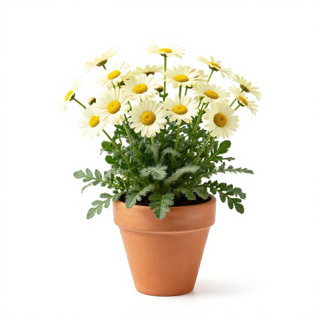 Camphor daisy isolated on a white background
