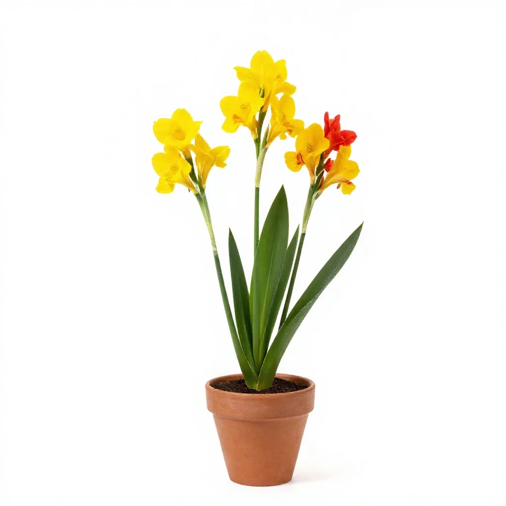 Canna lily isolated on a white background