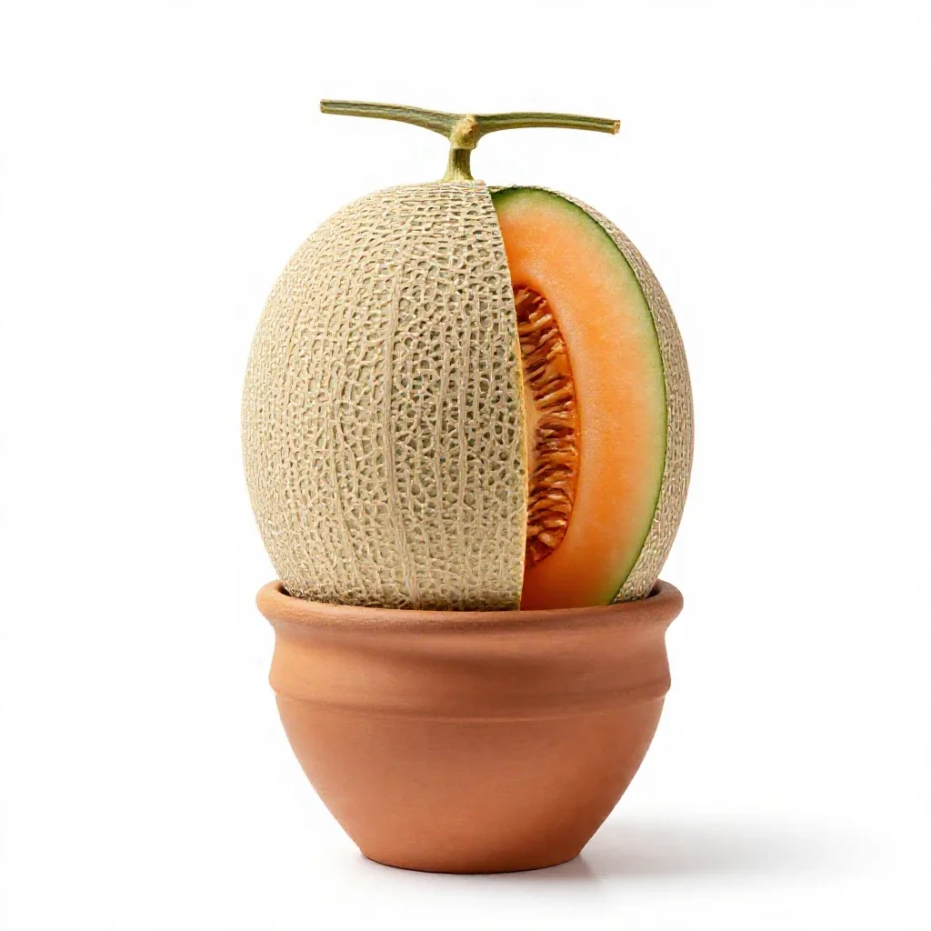 Cantaloupe isolated on a white background