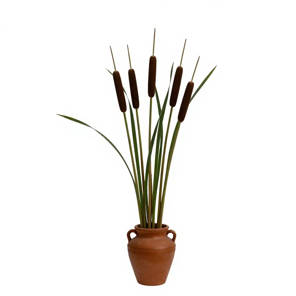 Cattail isolated on a white background