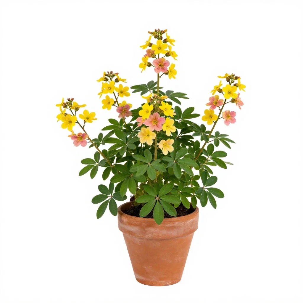 Climbing corydalis isolated on a white background