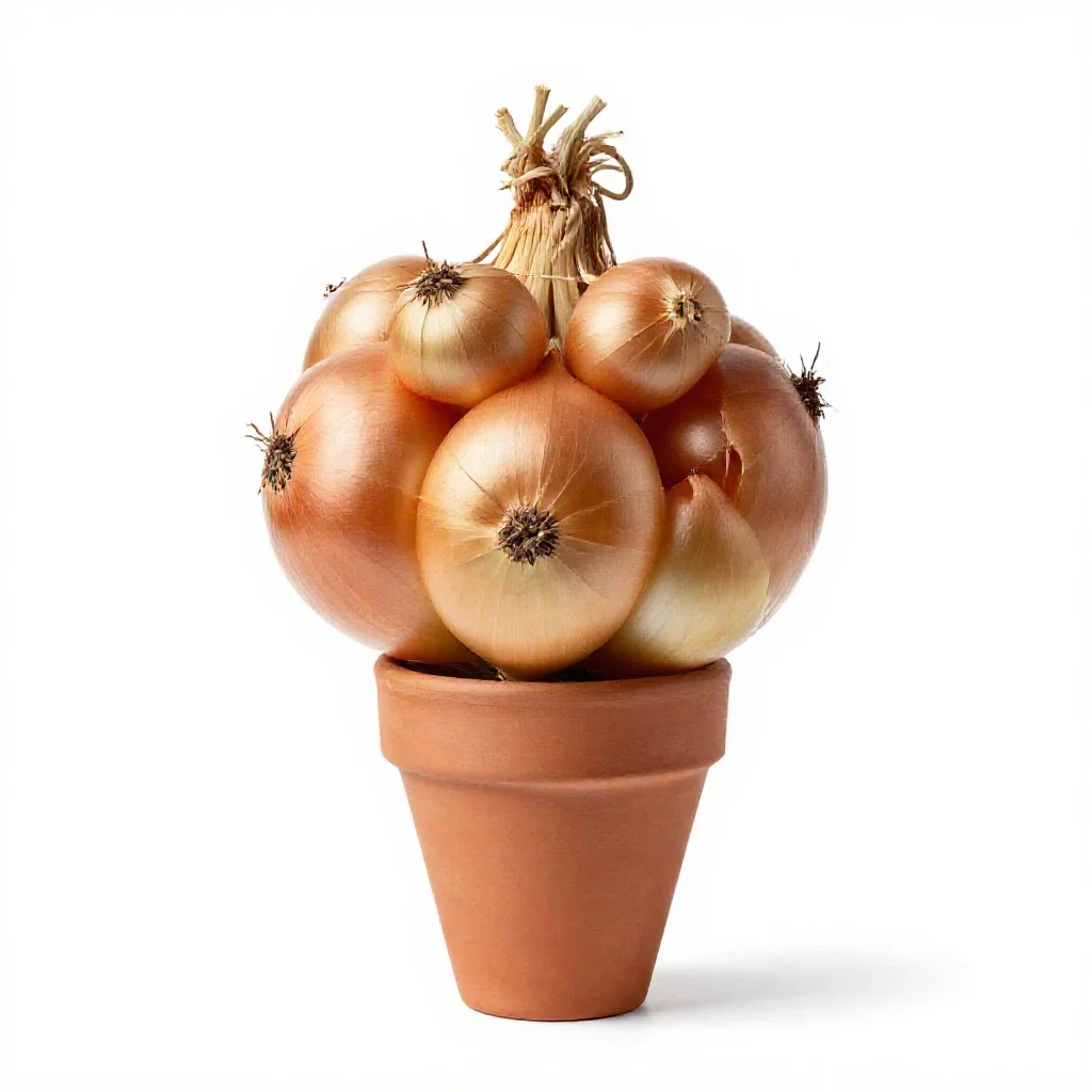 Climbing onion isolated on a white background