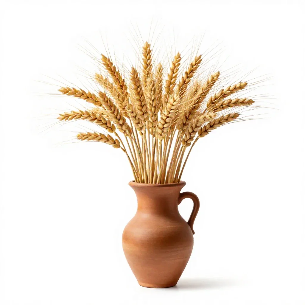 Common barley isolated on a white background