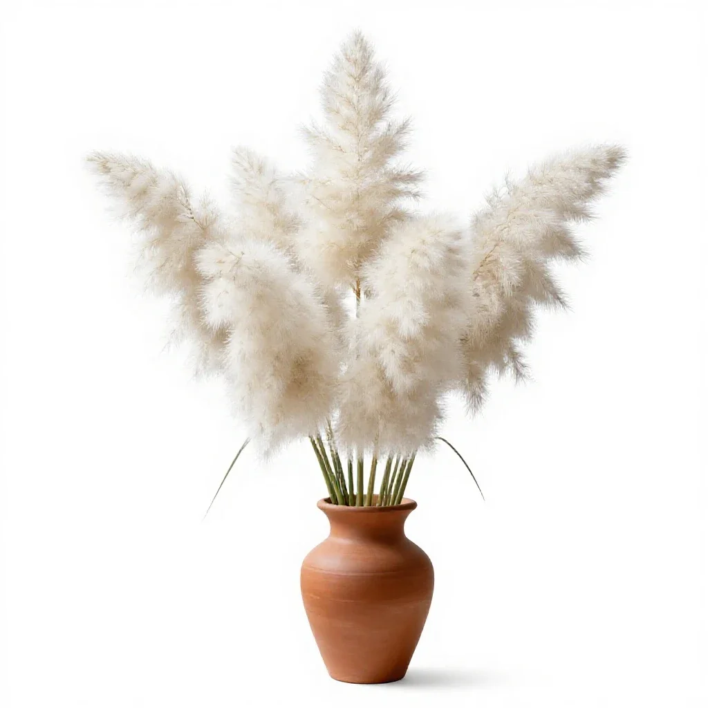 Common cotton grass isolated on a white background