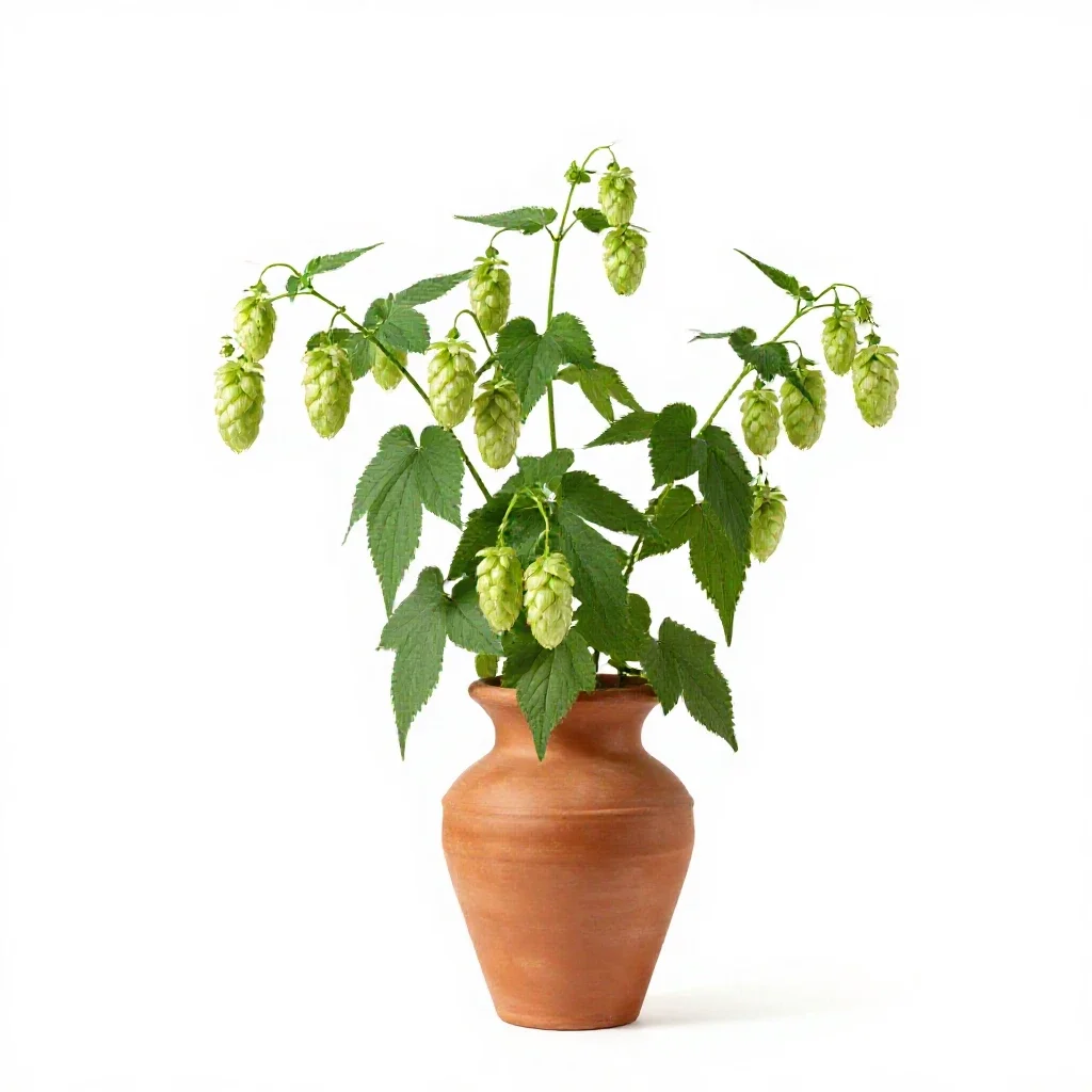 Common hop isolated on a white background