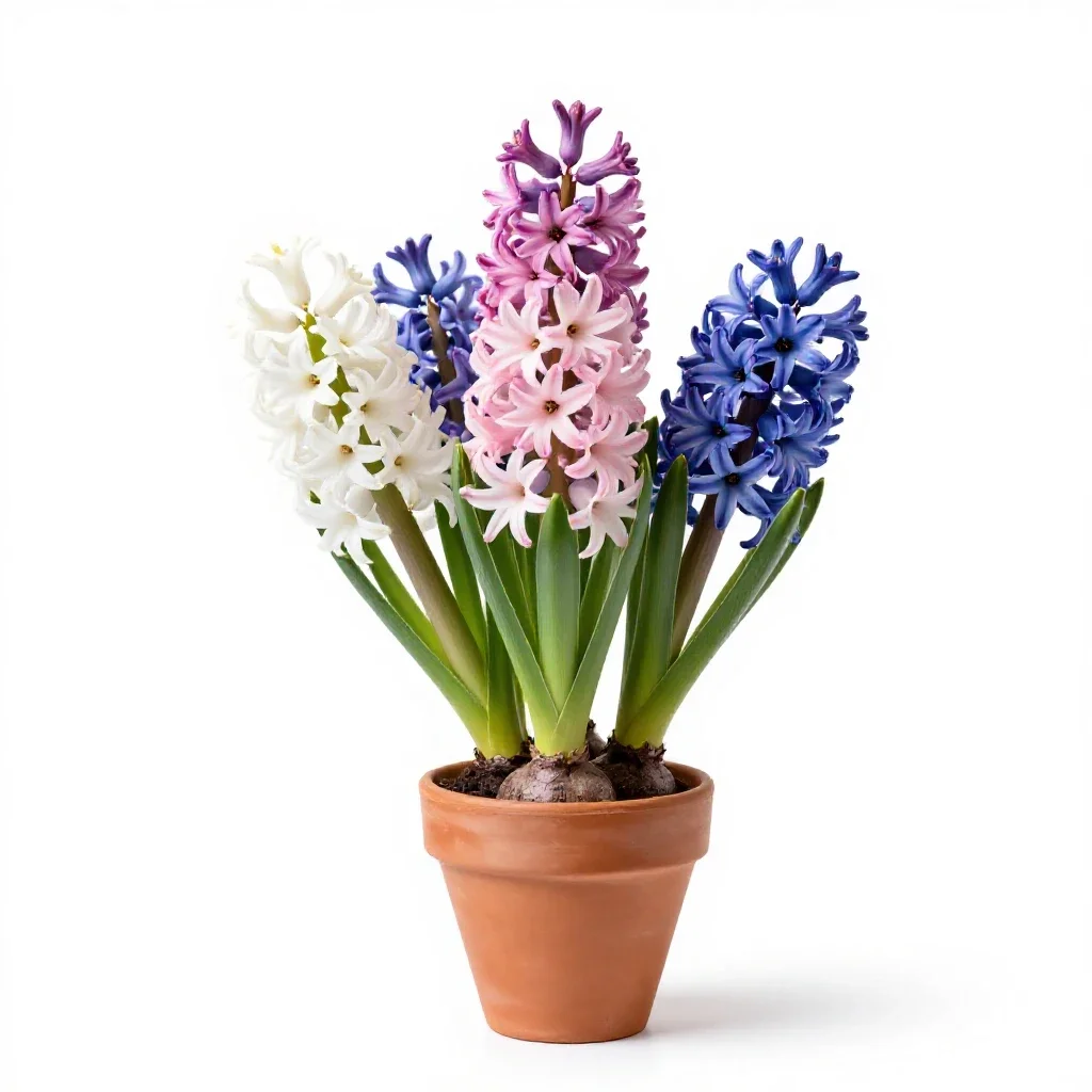 Common hyacinth isolated on a white background