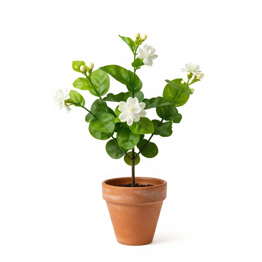 Common jasmine isolated on a white background