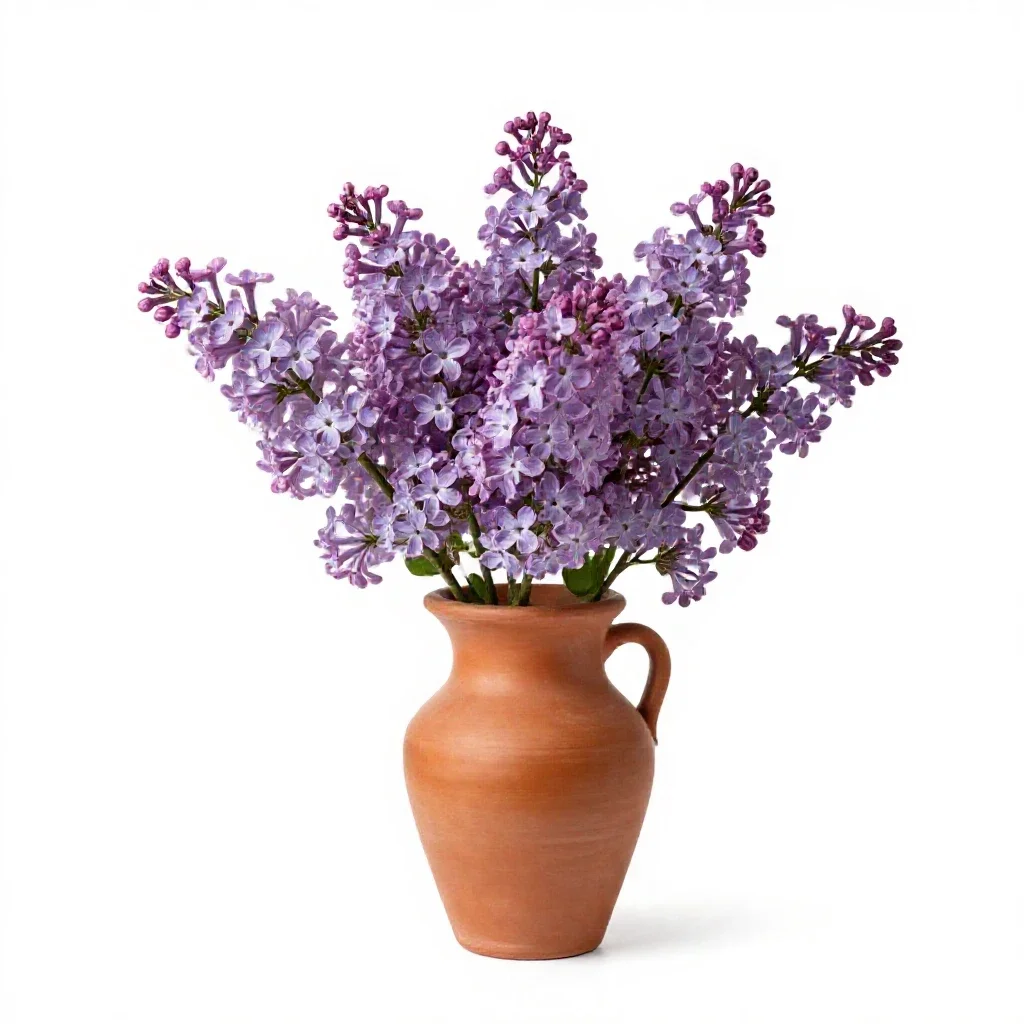Common lilac isolated on a white background