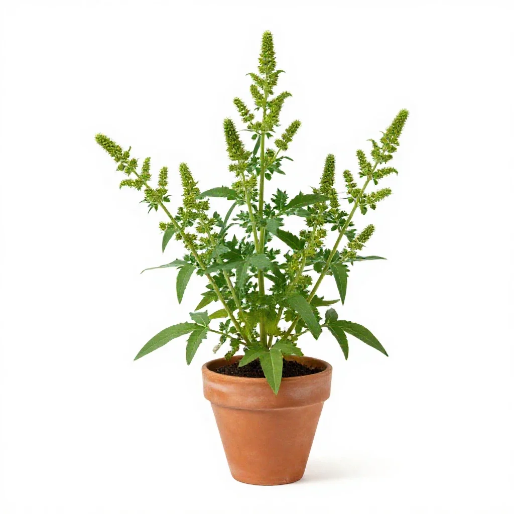 Common ragweed isolated on a white background