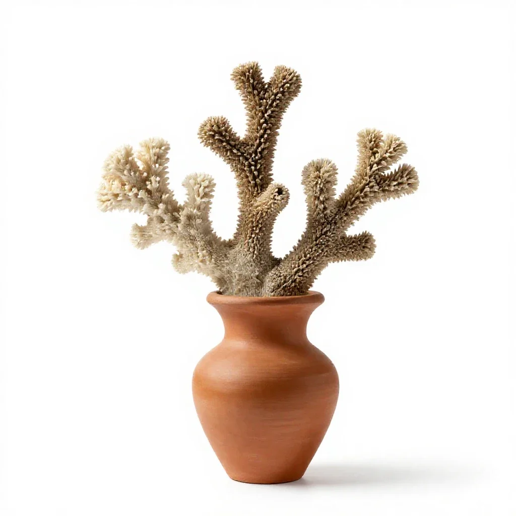 Coral gem isolated on a white background