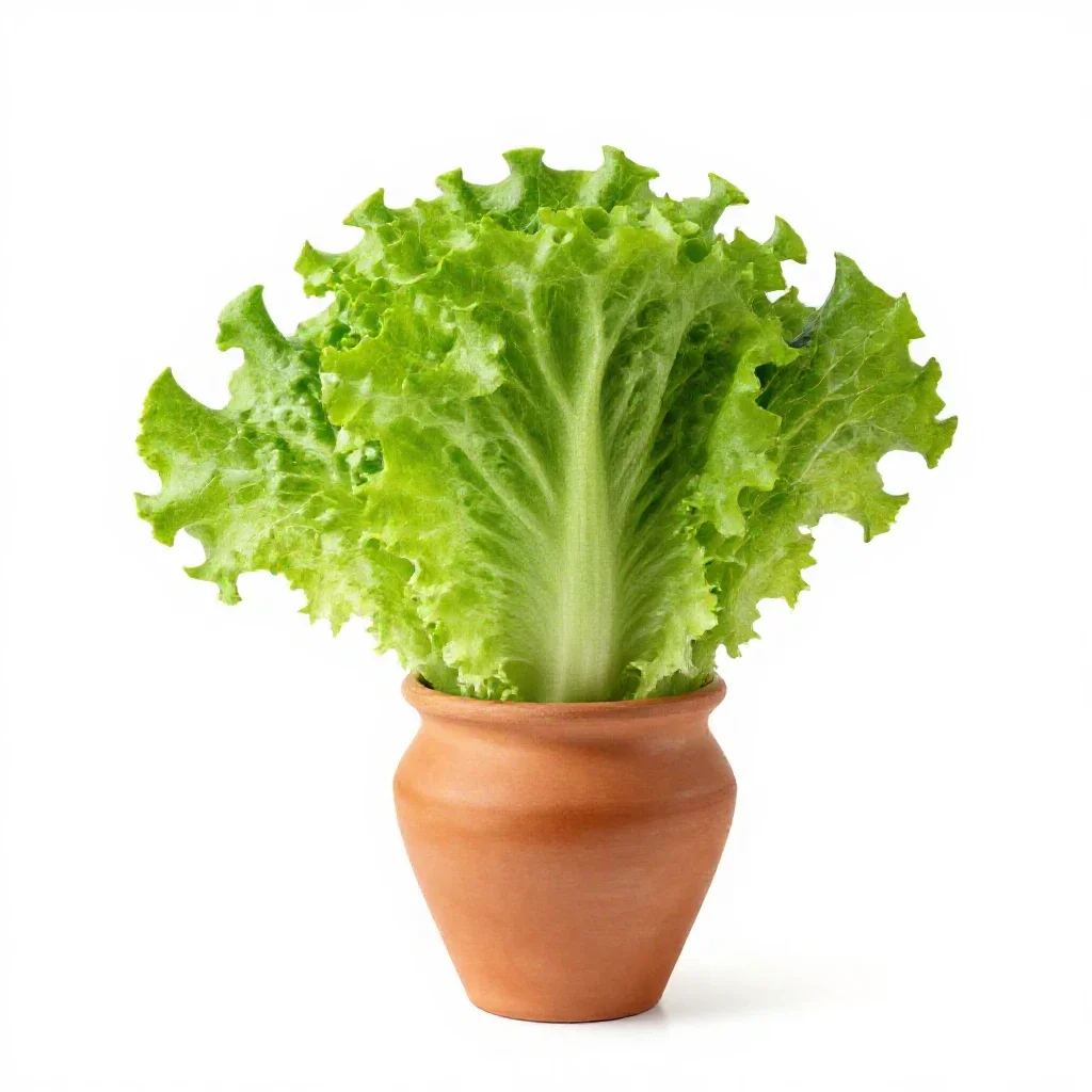 Cos lettuce isolated on a white background